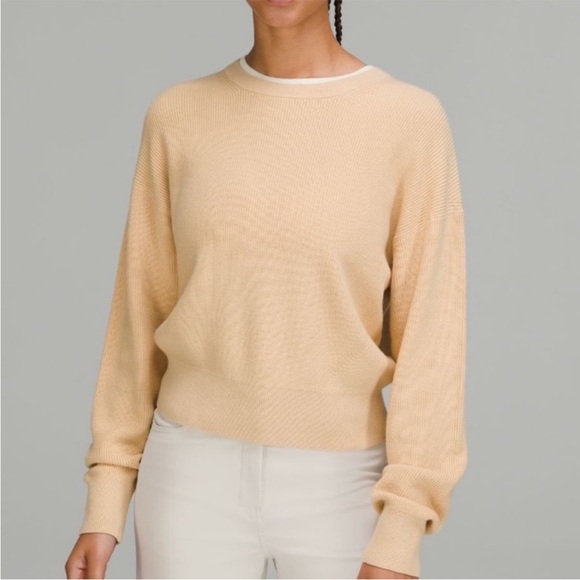 lululemon athletica Sweaters - Lululemon Waist Length Crewneck Sweater | Prosecco | Size: 6